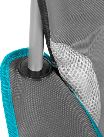 Krzesło fotel turystyczny składany Nils Camp NC3080 jasnoszary 95x110x50cm