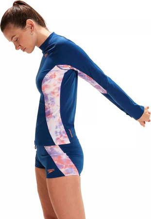 Damska koszulka bluza z długim rękawem pływacka kostium kąpielowy Speedo PRT LS RASH TOP AF rozmiar M