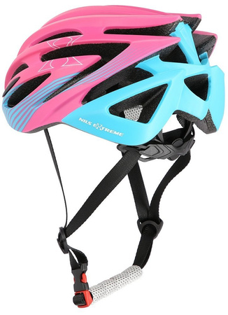 Kask rowerowy na rolki deskorolkę Nils Extreme MTW24 fioletowo-niebieski rozmiar L (58-61 cm)