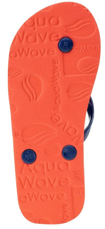 Klapki dziecięce plażowe Aquawave Roboor Jr pomarańczowo-granatowe rozmiar 29