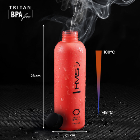 Butelka turystyczna treningowa na wodę tritanowa Nils camp NCD61 czerwona 1000ml