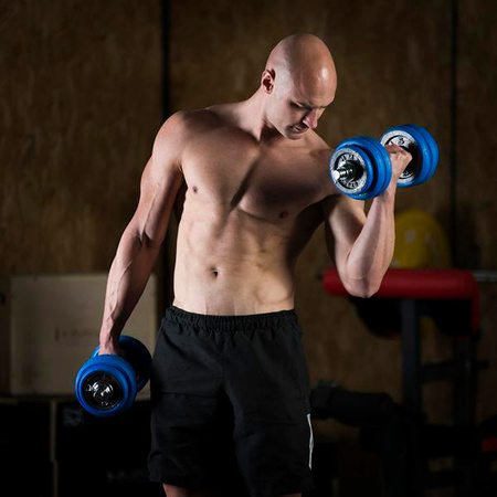 Sztangielki/sztanga gumowane HMS SGG30BAR 30 kg