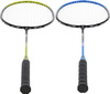 Zestaw 4 rakiet do badmintona 3 lotki siatki 195x22cm pokrowiec Nils NRZ014 steel