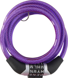 Zapięcie rowerowe na szyfr spiralna blokada na rower Dunlop 6x120cm 1042688