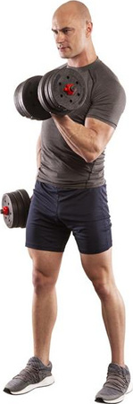 Sztanga gryf z obciążeniem sztangielki / hantle kompozyt HMS SGP20 20 kg