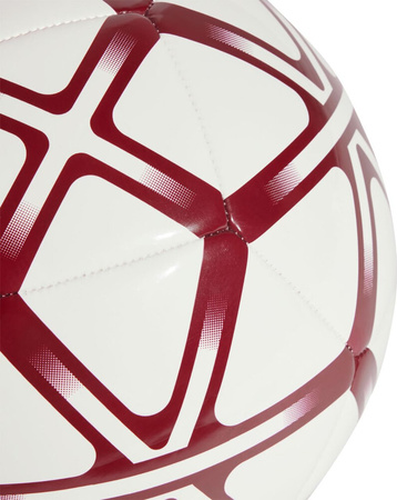 Piłka nożna adidas Starlancer Club biało-bordowa JH3745
