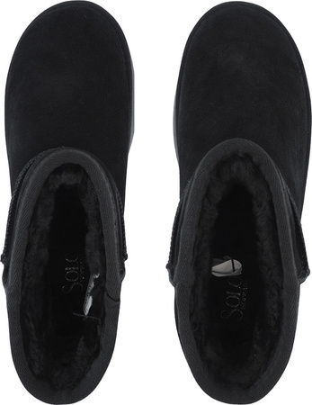 Buty damskie skórzane Solo Soprani Couture Hugh Platform czarne SSW421P05 01