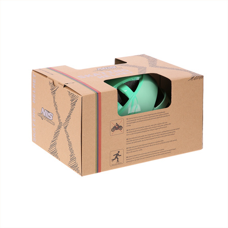 Kask dziecięcy rowerowy na rolki deskorolkę Nils Extreme MTW08 zielony rozmiar S 51-57cm