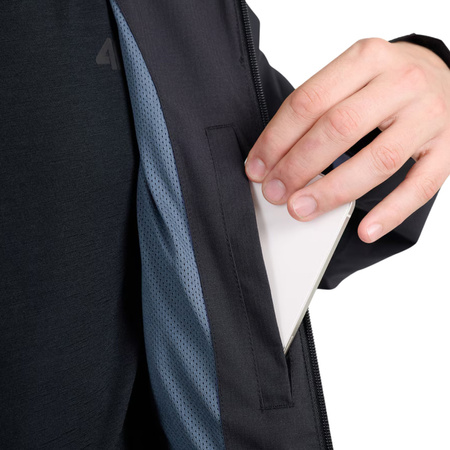 Kurtka trekkingowa męska 4F M1010 niebiesko-czarna 4FWAW25TTJAM1010 32S