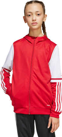 Bluza dla dzieci adidas Squadra 25 Hoodie czerwono-biała JD4801