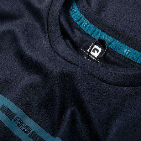 Dziecięca koszulka treningowa z krótkim rękawem dla chłopca IQ Colo JRB granatowa rozmiar 146