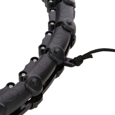 Hula hop black z wypustkami i obciążnikiem HMS hhw11 plus size