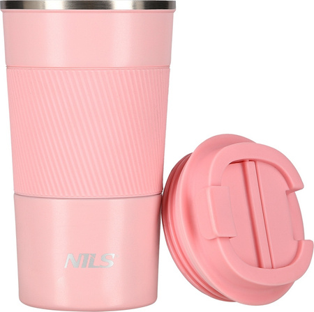 Kubek termiczny turystyczny termos Nils Camp NCC09 różowy 510 ml