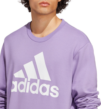 Bluza męska adidas Essentials French Terry Big Logo fioletowa IC9327