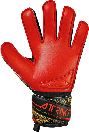 Rękawice bramkarskie Reusch Attrakt Silver Junior czarno-czerwone 5572215 7075