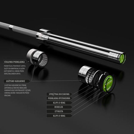 Gryf olimpijski HMS Premium GO685 680 kg Zaciski Lock ZG1000R