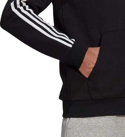 Bluza męska adidas Essentials Full-Zip Hoodie czarna GK9051