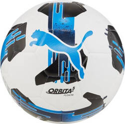 Piłka nożna Puma Orbita 5 Fusion biało-niebiesko-czarna 84331 05