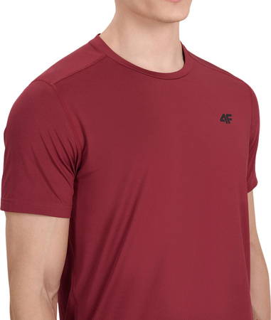 Koszulka męska 4F FNK M1521 ciemna czerwień 4FWAW25TFTSM1521 61S