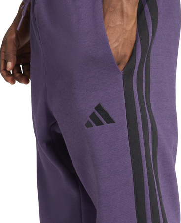Spodnie męskie adidas Essentials 3-Stripes Fleece fioletowe JX0750