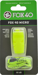 Gwizdek Fox 40 Micro neon żółty ze sznurkiem 9513-1308