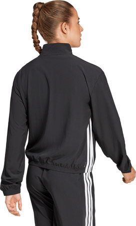 Kurtka damska adidas Train Essentials 3-Stripes czarno-biała JD6539