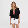 Damska koszulka z krótkim rękawem O'neill Cali Beach Shirt black out rozmiar M