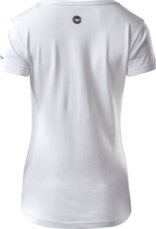 Damska koszulka z krótkim rękawem Hi-tec Lady Puro biały rozmiar L