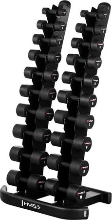 ZESTAW HANTLI POLIURETANOWYCH HPT 2 x 1 - 10 KG (110 KG) + STOJAK STR37 HMS
