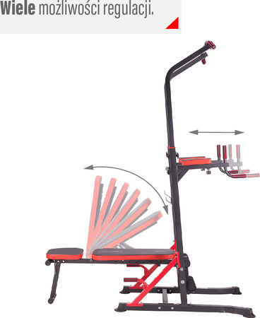 Poręcz wielofunkcyjna z ławeczką HMS PWL8324