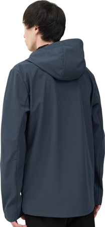 Kurtka przejściowa softshell z kapturem męska 4F membrana 5000 M043 szara 4FSS23TSOFM043 23S