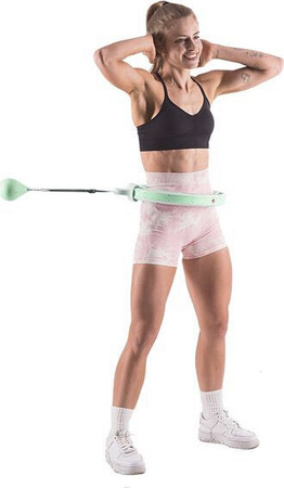 Zestaw hula hop HMS HHW06 zielone z piłką grawitacyjną i licznikiem + Pas wyszczuplajacy BR163