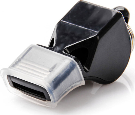 Gwizdek Meteor Wolf Plus z silikonowym ustnikiem czarny 38511