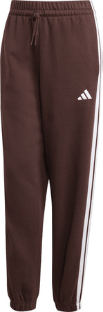 Spodnie damskie adidas Essentials 3-Stripes Fleece Loose-Fit brązowe JY3069