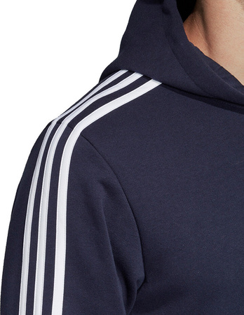 Bluza męska adidas Essentials 3 Stripes FZ FT granatowa DU0471