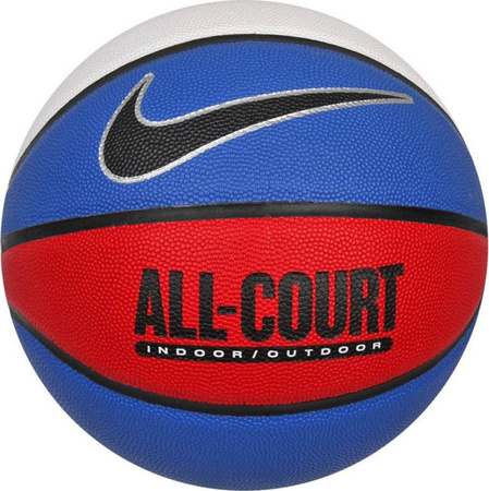 Piłka do koszykówki koszykowa Nike Everyday All Court 8P Deflated niebiesko-biało-czerwona N100436947007