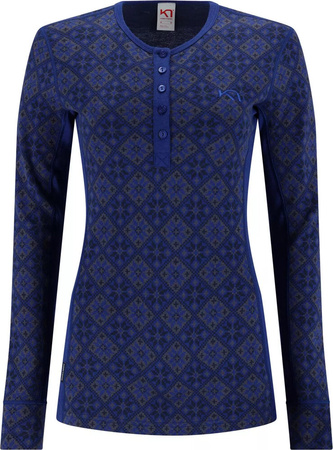 Damska bluza termoaktywna wełna Merino Kari Traa Rose Ls azure rozmiar S