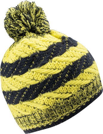 Czapka zimowa unisex Iguana Kagu limonkowo-szara z polarem