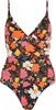 Damski strój kąpielowy jednoczęściowy O'neill SUNSET SWIMSUIT black bluemchen rozmiar 36