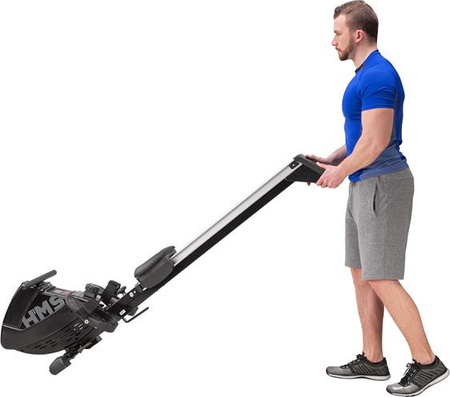 Wioślarz magnetyczny treningowy domowy HMS wymiary 195 x 58,5 x 49 cm