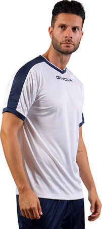 Koszulka Givova Revolution Interlock biało-granatowa MAC04 0304