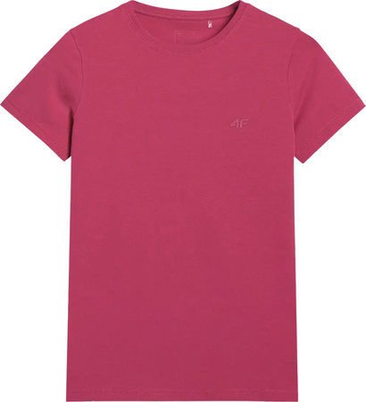 Koszulka damska 4F F2439 ciemny róż 4FWAW25TTSHF2439 53S