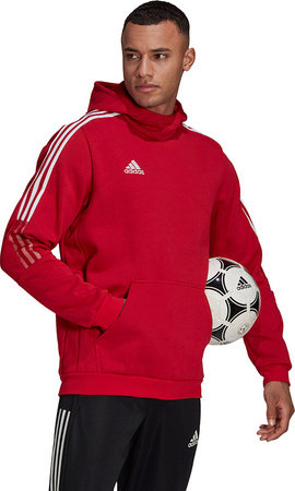 Bluza męska adidas Tiro 21 Sweat Hoody czerwona GM7353