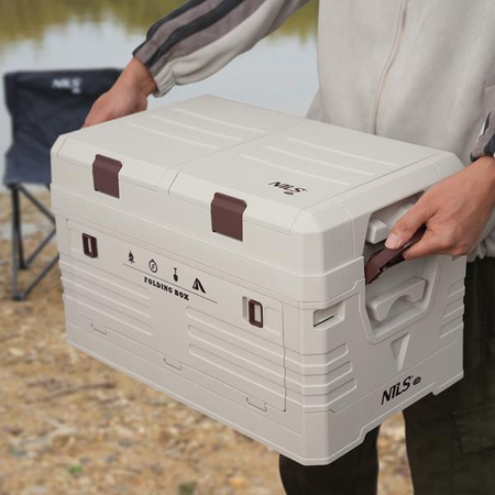 Składana skrzynia kempingowa turystyczna z pokrywą 50l Nils camp NCB4003