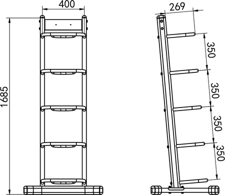 STR42 STOJAK NA WORKI TRENINGOWE POWER BAGS COMMERCIAL HMS