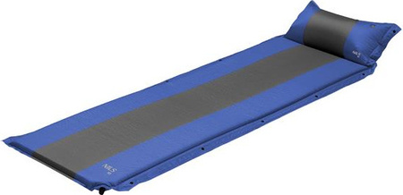 Mata samopompująca kempingowa turystyczna z poduszką Nils CampNC4349 niebiesko-szara