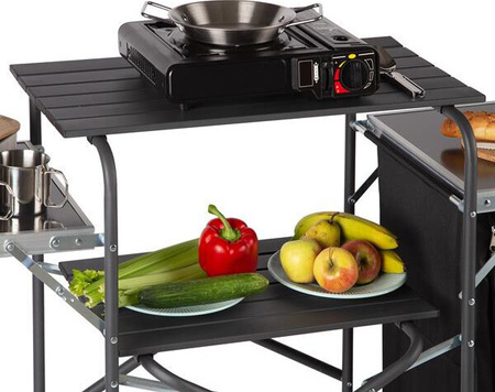 Szafka turystyczna kempingowa Nils Camp NC3040 składana czarna 140x79x48cm