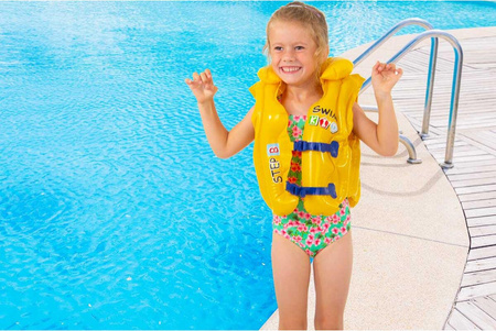 Kamizelka dmuchana na dzieci swim kid żółta 3-6 lat 46x42cm