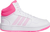 Buty dziecięce adidas Hoops Mid biało-różowe IF2722