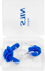 Zestaw pływacki zatyczki do uszu i na nos Nils aqua NQAW30 silikonowe niebieskie